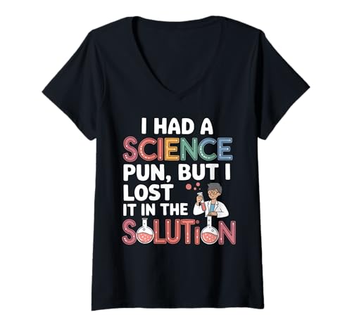 Damen Lustige Wissenschaft Witze Schulfach Wissenschaft Lehrer T-Shirt mit V-Ausschnitt Damen Lustige Wissenschaft Witze Schulfach Wissenschaft Lehrer T-Shirt mit V-Ausschnitt von Funny Science Teacher Chemistry Algebra