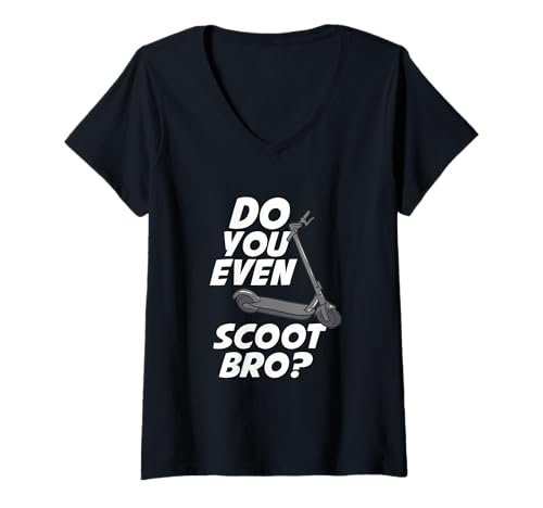 Damen Elektroroller Teens Lustiger Scooter Rider Scooting Witz T-Shirt mit V-Ausschnitt von Funny Scooter Lover City Scooter Design