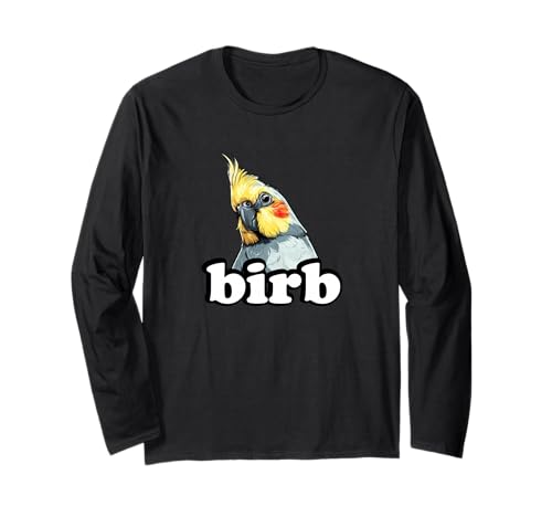 Cute Bird Mens Womens Kids Boys Birb Meme Cockatiel Lover Langarmshirt von Funny Screaming Birb Parrot Gifts Shirts & Hoodies
