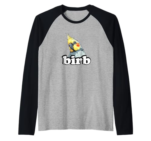 Cute Bird Mens Womens Kids Boys Birb Meme Cockatiel Lover Raglan von Funny Screaming Birb Parrot Gifts Shirts & Hoodies