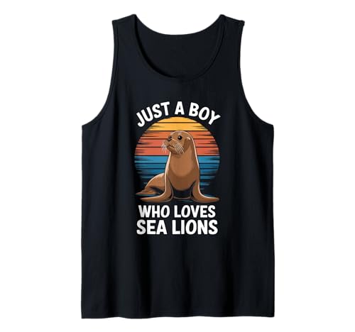 Herren Nur EIN Junge, der Seelöwen liebt Ocean Retro Sea Lover Tank Top Herren Nur EIN Junge, der Seelöwen liebt Ocean Retro Sea Lover Tank Top von Funny Sea Lion Apparel for Men Women