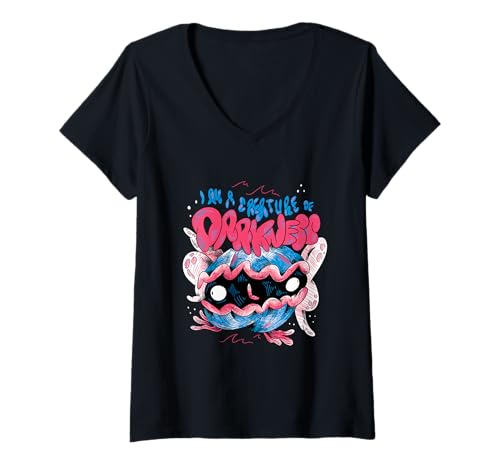Damen Kreatur der Finsternis Gruselige Meeresmuschel T-Shirt mit V-Ausschnitt Damen Kreatur der Finsternis Gruselige Meeresmuschel T-Shirt mit V-Ausschnitt von Funny Sea Monster Art