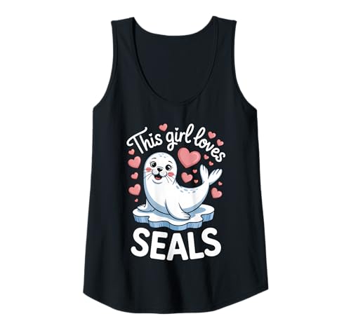 Damen Dieses Mädchen liebt Robben Tank Top Damen Dieses Mädchen liebt Robben Tank Top von Funny Seals Cool Seal Girl Designs