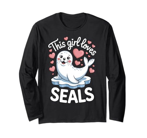 Dieses Mädchen liebt Robben Langarmshirt von Funny Seals Cool Seal Girl Designs