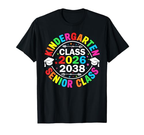 Kindergarten, Abschlussklasse 2038, Senioren, 2026 Kinder T-Shirt Kindergarten, Abschlussklasse 2038, Senioren, 2026 Kinder T-Shirt von Funny Senior 2038 Graduation class of 2026