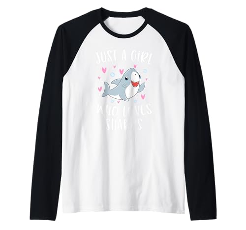 Süßes Hai-Hemd für Mädchen, nur EIN Mädchen, das Haie liebt Raglan Süßes Hai-Hemd für Mädchen, nur EIN Mädchen, das Haie liebt Raglan von Funny Shark Lovers Shirts For Girls