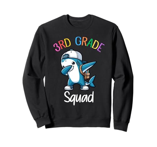 Squad Shark Dabbing, Kinder der 1. Klasse, zurück zur Schule Sweatshirt Squad Shark Dabbing, Kinder der 1. Klasse, zurück zur Schule Sweatshirt von Funny Shark Team Back to School Kids Boys Girls