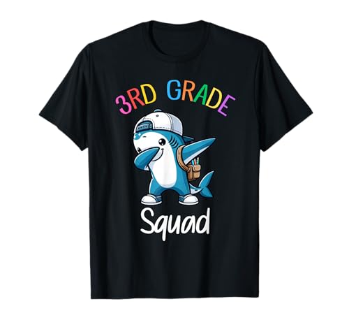 Squad Shark Dabbing, Kinder der 1. Klasse, zurück zur Schule T-Shirt Squad Shark Dabbing, Kinder der 1. Klasse, zurück zur Schule T-Shirt von Funny Shark Team Back to School Kids Boys Girls