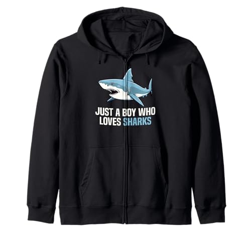 Nur EIN Junge, der Haie liebt Jungen, Kinder, Hailiebhaber Kapuzenjacke Nur EIN Junge, der Haie liebt Jungen, Kinder, Hailiebhaber Kapuzenjacke von Funny Shark Tees For Shark Lovers