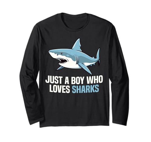 Nur EIN Junge, der Haie liebt Jungen, Kinder, Hailiebhaber Langarmshirt Nur EIN Junge, der Haie liebt Jungen, Kinder, Hailiebhaber Langarmshirt von Funny Shark Tees For Shark Lovers