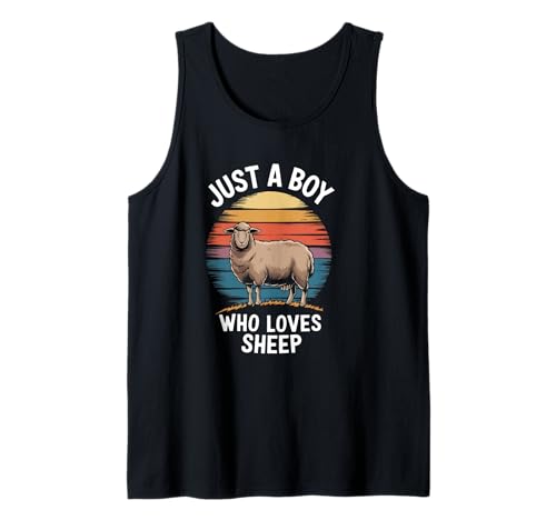Herren Just A Boy Who Loves Sheep Lustiges Bauernschaf für Jungen Tank Top Herren Just A Boy Who Loves Sheep Lustiges Bauernschaf für Jungen Tank Top von Funny Sheep Lover Clothing