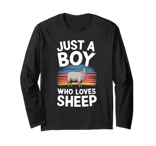 Nur EIN Junge, der Schafe liebt, Farm Animal Lover, Kinder, Schafe Langarmshirt Nur EIN Junge, der Schafe liebt, Farm Animal Lover, Kinder, Schafe Langarmshirt von Funny Sheep Lover Clothing