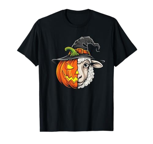Jack O Laterne mit Schaf, Kürbis, Halloween, Kinder, Herren und Damen T-Shirt von Funny Sheep Lovers Halloween Pumpkin Outfits