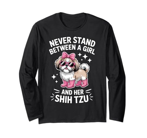 Shih Tzu Mädchen Lustiger Shih Tzu Langarmshirt Shih Tzu Mädchen Lustiger Shih Tzu Langarmshirt von Funny Shih Tzu Cool Shih Tzu Girl Design