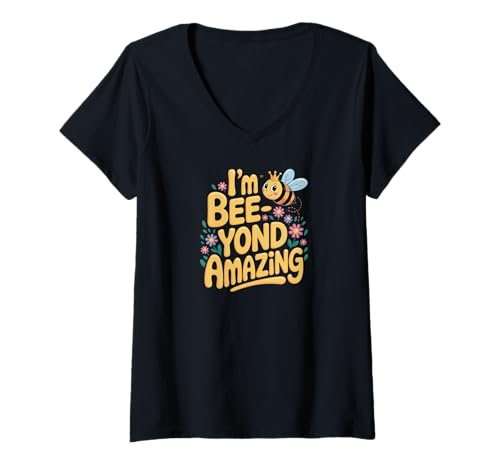 Damen Motivational Positive Quote Bee Inspirational Amazing People T-Shirt mit V-Ausschnitt Damen Motivational Positive Quote Bee Inspirational Amazing People T-Shirt mit V-Ausschnitt von Funny Shirts Motivational Positive Impact