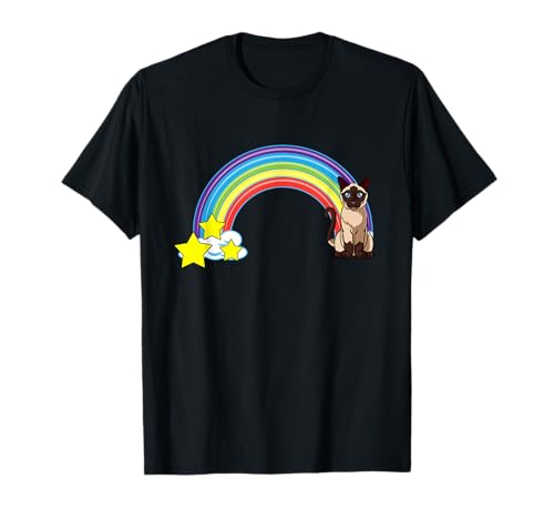 Regenbogen Siamkatze Retro-Stil lustige Katze Mama T-Shirt Regenbogen Siamkatze Retro-Stil lustige Katze Mama T-Shirt von Funny Siamese Cat Lovers