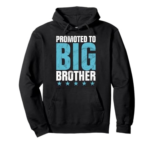 Promoted to Big Brother Older Brother Geschwister Kinder Jungen Pullover Hoodie von Funny Sister Brother Matching Sibling Gifts