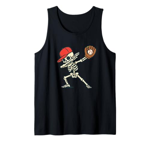 Dabbing Skeleton Baseball Player Halloween Men Women Kids Tank Top Dabbing Skeleton Baseball Player Halloween Men Women Kids Tank Top von Funny Skeleton Baseball Costume Tees