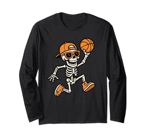 Skeleton Basketball Funny Halloween Costume Men Women Boys Langarmshirt Skeleton Basketball Funny Halloween Costume Men Women Boys Langarmshirt von Funny Skeleton Basketball Halloween Tees