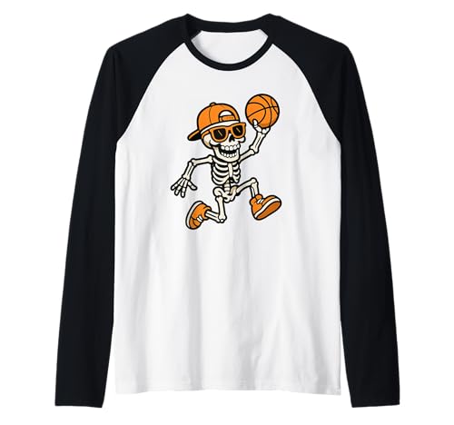 Skeleton Basketball Funny Halloween Costume Men Women Boys Raglan Skeleton Basketball Funny Halloween Costume Men Women Boys Raglan von Funny Skeleton Basketball Halloween Tees