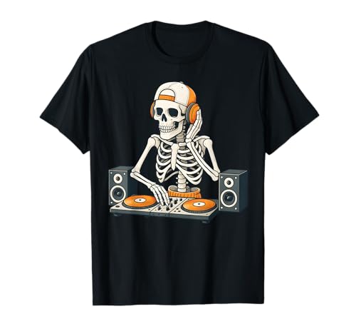 Lustiges Skelett DJ Halloween Kostüm Plattenspieler Musik Herren Jungen T-Shirt Lustiges Skelett DJ Halloween Kostüm Plattenspieler Musik Herren Jungen T-Shirt von Funny Skeleton DJ Halloween Costume Ades.shirt