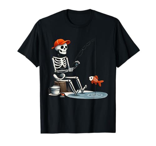 Skelett Angeln Halloween Kostüm Lustig Herren Jungen Kinder T-Shirt Skelett Angeln Halloween Kostüm Lustig Herren Jungen Kinder T-Shirt von Funny Skeleton Fishing Halloween Men Tees