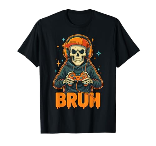 Bruh Skelett Gamer Halloween Kostüm für Jungen und Herren T-Shirt Bruh Skelett Gamer Halloween Kostüm für Jungen und Herren T-Shirt von Funny Skeleton Gamer Halloween Gift for Boys & Men