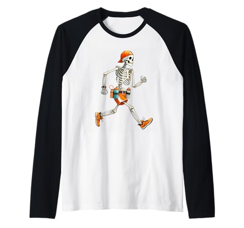 Skelett Marathon Läufer Halloween Kostüm Laufen Herren Jungen Raglan Skelett Marathon Läufer Halloween Kostüm Laufen Herren Jungen Raglan von Funny Skeleton Half Marathon Running Halloween Tee