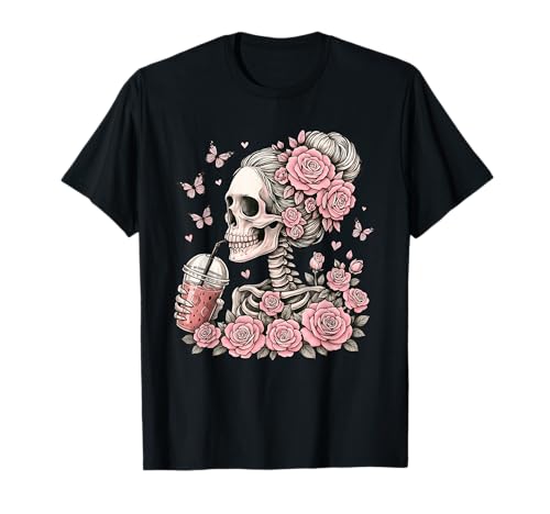 Skelett Unordentlicher Dutt Lustiges Kostüm Mutter Frauen Gruseliges Halloween T-Shirt Skelett Unordentlicher Dutt Lustiges Kostüm Mutter Frauen Gruseliges Halloween T-Shirt von Funny Skeleton Halloween Shirts For Men Women