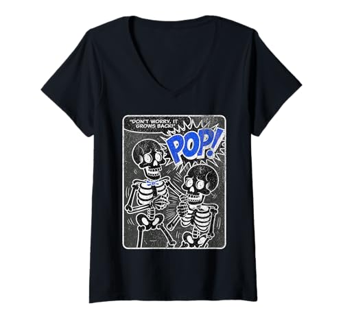 Damen Halloween Skelette Ive Got Your Back T-Shirt mit V-Ausschnitt Damen Halloween Skelette Ive Got Your Back T-Shirt mit V-Ausschnitt von Funny Skeleton Halloween