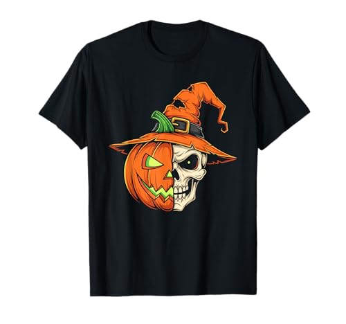 Skelett Kürbis Jack O Laterne Halloween Kinder Herren Damen T-Shirt von Funny Skeleton Lovers Halloween Pumpkin Outfits