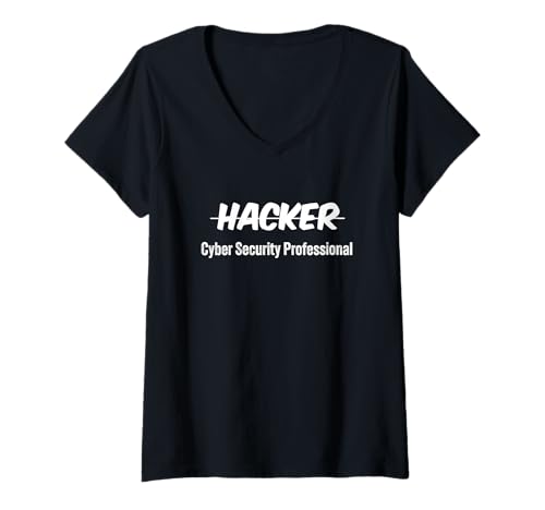 Damen Bold Hacker Cyber Security Professional Hackers Jobtitel T-Shirt mit V-Ausschnitt Damen Bold Hacker Cyber Security Professional Hackers Jobtitel T-Shirt mit V-Ausschnitt von Funny Skilled Hackers Cyber Security Specialist