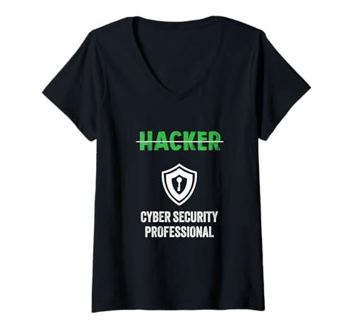 Damen Cyber Security Professional Hackers Tech Enthusiasten Job T-Shirt mit V-Ausschnitt Damen Cyber Security Professional Hackers Tech Enthusiasten Job T-Shirt mit V-Ausschnitt von Funny Skilled Hackers Cyber Security Specialist