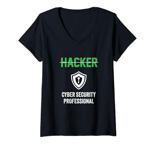 Damen Cyber Security Professional Jobtitel Hackers Tech T-Shirt mit V-Ausschnitt Damen Cyber Security Professional Jobtitel Hackers Tech T-Shirt mit V-Ausschnitt von Funny Skilled Hackers Cyber Security Specialist