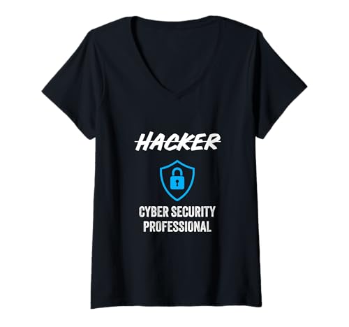 Damen Cyber Security Professional Jobtitel Hackers Tech T-Shirt mit V-Ausschnitt Damen Cyber Security Professional Jobtitel Hackers Tech T-Shirt mit V-Ausschnitt von Funny Skilled Hackers Cyber Security Specialist