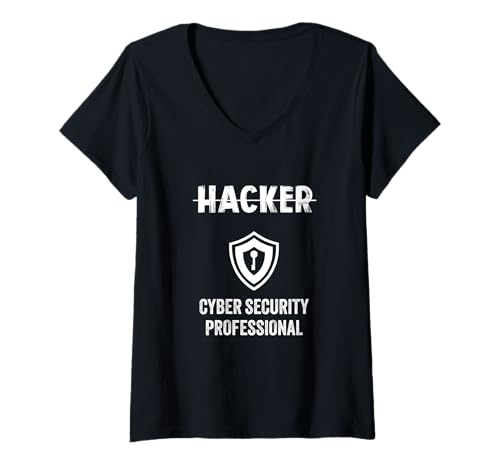 Damen Cyber Security Professional Jobtitel Hackers Tech T-Shirt mit V-Ausschnitt Damen Cyber Security Professional Jobtitel Hackers Tech T-Shirt mit V-Ausschnitt von Funny Skilled Hackers Cyber Security Specialist