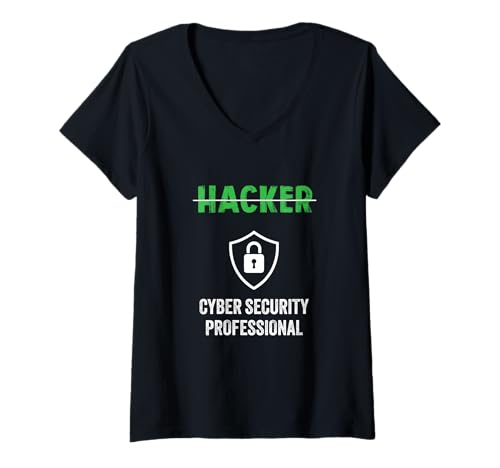 Damen Cyber Security Professional Jobtitel Hackers Tech T-Shirt mit V-Ausschnitt Damen Cyber Security Professional Jobtitel Hackers Tech T-Shirt mit V-Ausschnitt von Funny Skilled Hackers Cyber Security Specialist