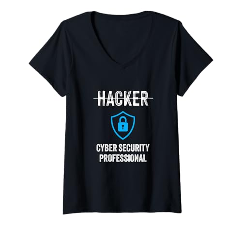 Damen Cyber Security Professional Jobtitel Hackers Tech T-Shirt mit V-Ausschnitt Damen Cyber Security Professional Jobtitel Hackers Tech T-Shirt mit V-Ausschnitt von Funny Skilled Hackers Cyber Security Specialist