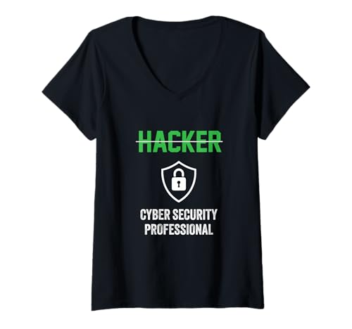 Damen Cyber Security Professional Jobtitel Hackers Tech T-Shirt mit V-Ausschnitt Damen Cyber Security Professional Jobtitel Hackers Tech T-Shirt mit V-Ausschnitt von Funny Skilled Hackers Cyber Security Specialist