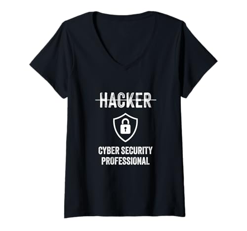 Damen Cyber Security Professional Offizielle Berufsbezeichnung Ethisch T-Shirt mit V-Ausschnitt Damen Cyber Security Professional Offizielle Berufsbezeichnung Ethisch T-Shirt mit V-Ausschnitt von Funny Skilled Hackers Cyber Security Specialist