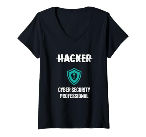 Damen Cyber Security Professional Tech Enthusiasten Hackers Job T-Shirt mit V-Ausschnitt Damen Cyber Security Professional Tech Enthusiasten Hackers Job T-Shirt mit V-Ausschnitt von Funny Skilled Hackers Cyber Security Specialist