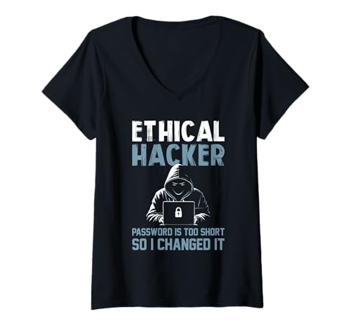 Damen Ethisches Hacker-Passwort ist zu kurz, also habe ich es sarkastisch geändert T-Shirt mit V-Ausschnitt Damen Ethisches Hacker-Passwort ist zu kurz, also habe ich es sarkastisch geändert T-Shirt mit V-Ausschnitt von Funny Skilled Hackers Cyber Security Specialist