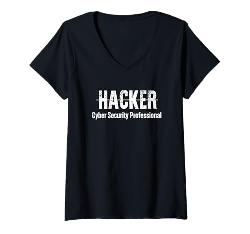 Damen Hacker Berufsbezeichnung Cyber Security Professional Design T-Shirt mit V-Ausschnitt Damen Hacker Berufsbezeichnung Cyber Security Professional Design T-Shirt mit V-Ausschnitt von Funny Skilled Hackers Cyber Security Specialist