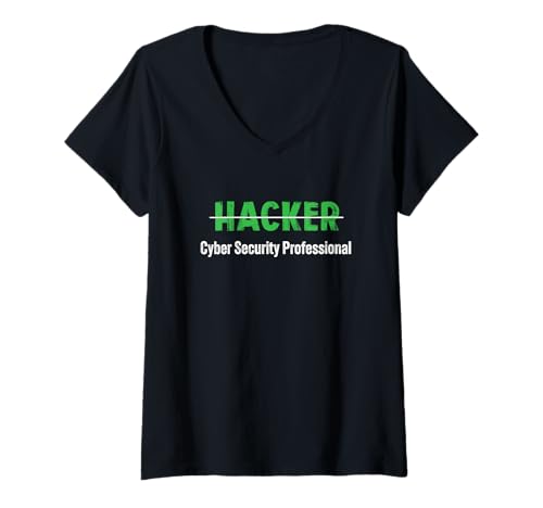 Damen Hacker Cyber Security Professional Jobtitel Design T-Shirt mit V-Ausschnitt Damen Hacker Cyber Security Professional Jobtitel Design T-Shirt mit V-Ausschnitt von Funny Skilled Hackers Cyber Security Specialist
