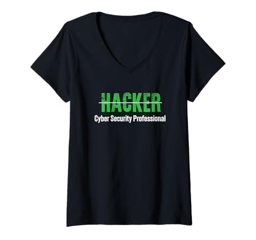 Damen Hacker Design Cyber Security Jobtitel Professionelle Hacker T-Shirt mit V-Ausschnitt Damen Hacker Design Cyber Security Jobtitel Professionelle Hacker T-Shirt mit V-Ausschnitt von Funny Skilled Hackers Cyber Security Specialist