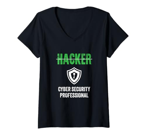 Damen Hackers Offizielle Berufsbezeichnung Cyber Security Professional T-Shirt mit V-Ausschnitt Damen Hackers Offizielle Berufsbezeichnung Cyber Security Professional T-Shirt mit V-Ausschnitt von Funny Skilled Hackers Cyber Security Specialist
