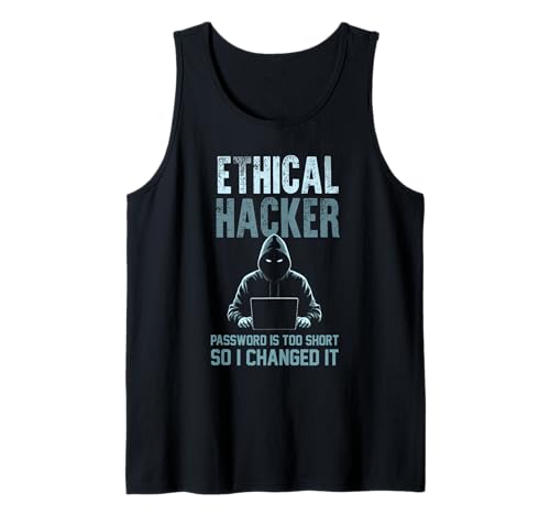 Lustiger ethischer Hacker Your Password Is Too Short Herren Damen Tank Top Lustiger ethischer Hacker Your Password Is Too Short Herren Damen Tank Top von Funny Skilled Hackers Cyber Security Specialist