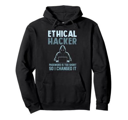 Sarcastic Ethical Hacker Your Password Too Short Herren Damen Pullover Hoodie von Funny Skilled Hackers Cyber Security Specialist