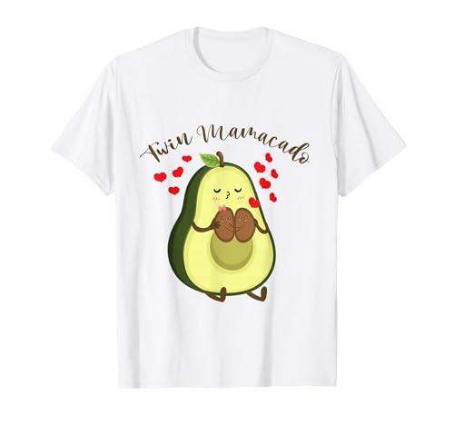 Twin Mamacado süße Avocado Mama Obst Schwangere Mutter T-Shirt von Funny Sliced Avocado Lover Twin Birth Mama Gifts