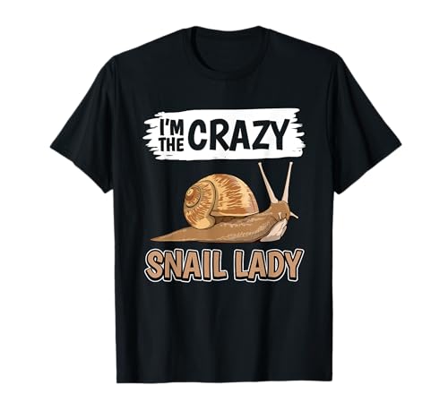 Damen I'm The Crazy Snail Lady Schnecke T-Shirt Damen I'm The Crazy Snail Lady Schnecke T-Shirt von Funny Snail Merch